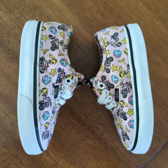 Vans Kids Authentic (Nintendo) Skate Shoe Princess Peach toddler 6 - Picture 3 of 8